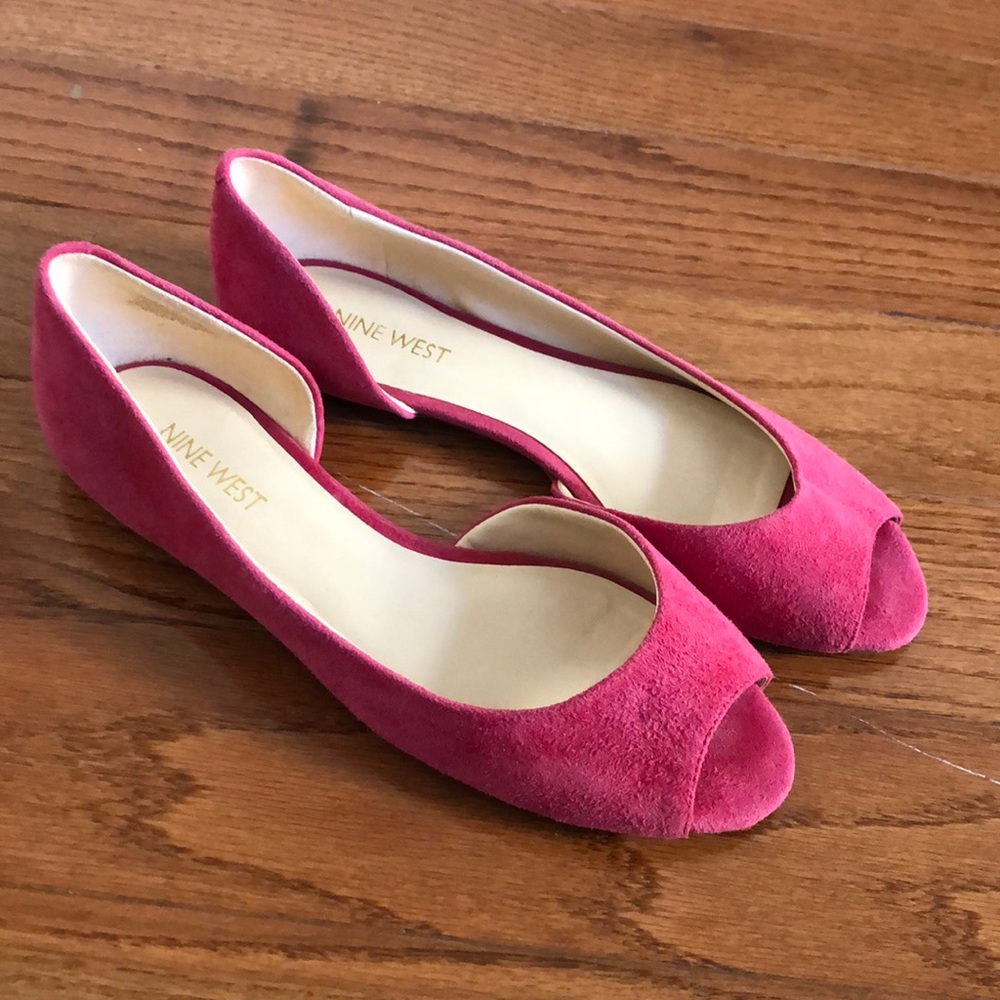 NINE WEST - peep toe flats